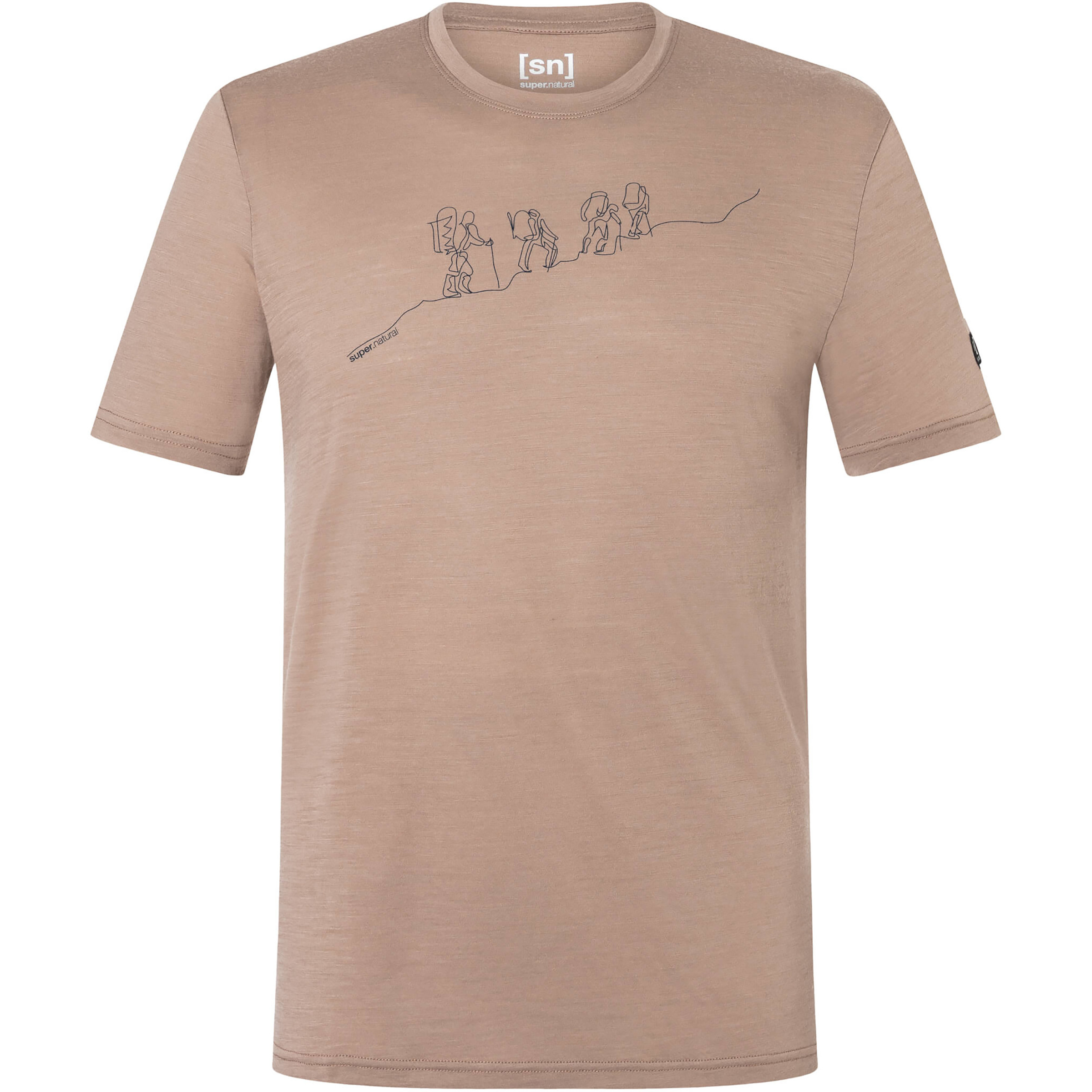 Super.Natural Hiking Herren T-Shirts braun Größe S Yoga | Lifestyle Hautfreundlich Merinowolle
