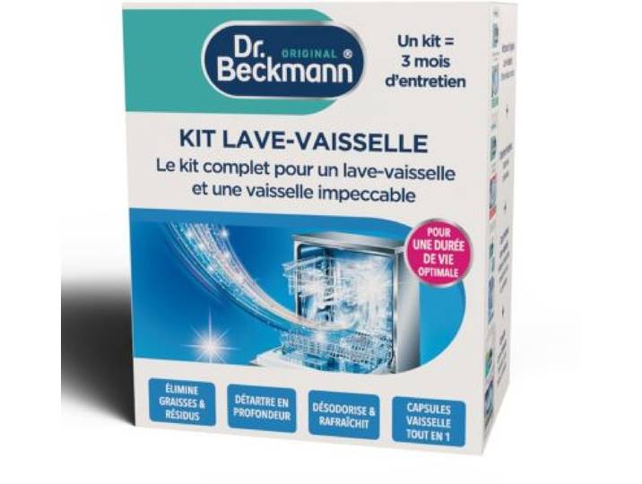 Dr Beckmann - Kit D'entretien Lave-Vaisselle - Nettoyant, Détartrant, Caps Fraîcheur & Capsules