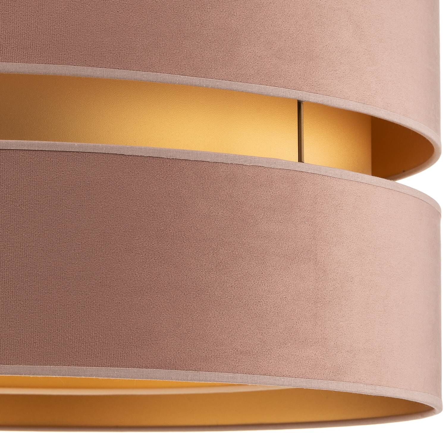 Deckenlampe Golden Duo Duolla, dimmbar, violett / pink / rose, für Wohn- / Esszimmer, Textil / Stoff / Seide, Junges Wohnen, Deckenlampe
