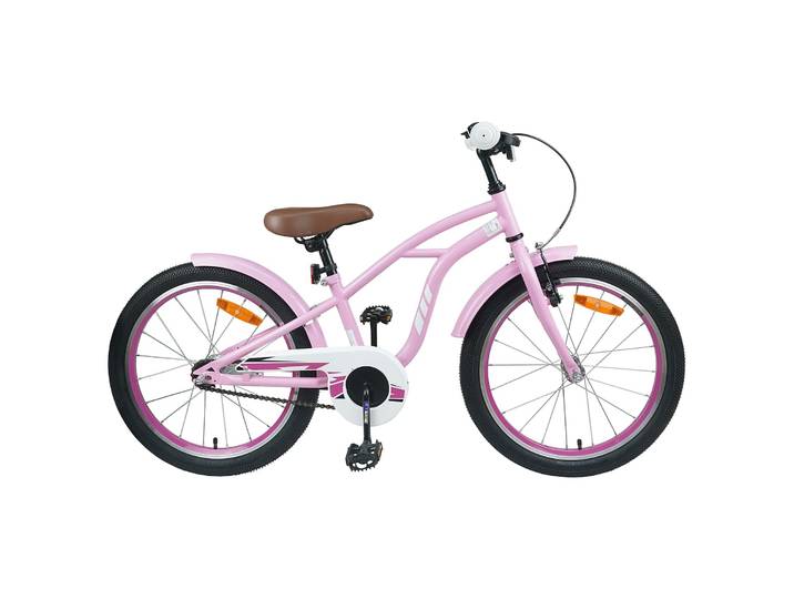 vidaXL Kinderfahrrad 18 Zoll für 5-7 Jahre alt Hellrosa