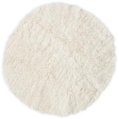 Wollteppich THEKO "FLOKOS 1250", beige (natur), H:40mm Ø:250cm, Wolle, Teppiche, original griechischer Flokati, Hochflor, Uni-Farben, reine Wolle