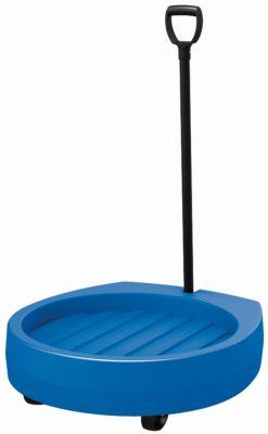 Fassroller mit Deichsel, Polyethylen , B 720 x T 800 x H 225 mm, für 200 l Stahlfässer, 220 l Kunststofffässer, bis 300 kg