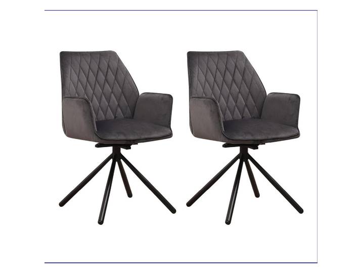 Mid.you Armlehnstuhl-Set, Anthrazit, 57.5x92x52 cm, Sitzfläche 180° drehbar, automatische Rückholfunktion, Esszimmer, Stühle, Esszimmerstühle, Esszimmerstühle-Set