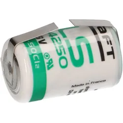 Saft Lithium 3,6V Batterie LS 14250 1/2AA - Zelle LF in U-Form