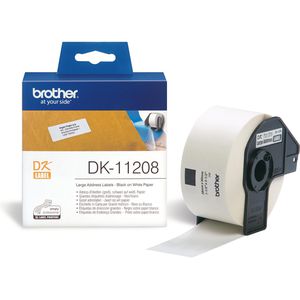 Brother-Etiketten DK-11208, weiß, 400 Adress-Etiketten, (HxB) 38 x 90 mm
