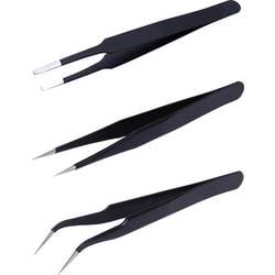 Quadrios 25EC176 ESD Pinzette Spitz, Flach, Sichelspitze