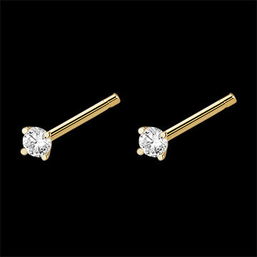 Edenly Diamant-Ohrringe Frische - Kleines Funkeln - Ohrstecker 18 Karat Gelbgol