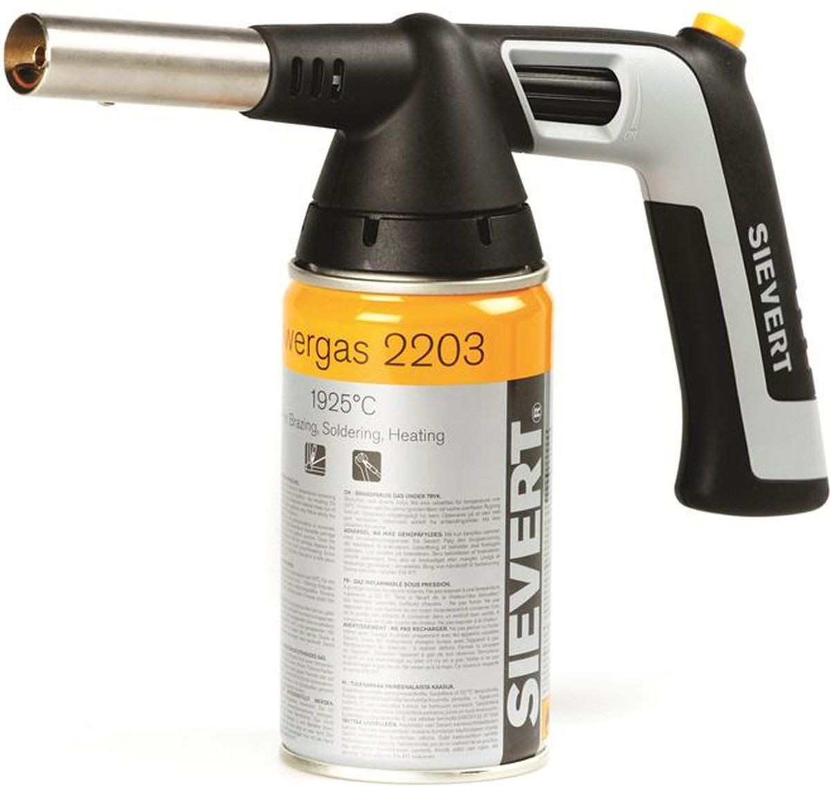 Sievert 2282 HandyJet Gasbrander met Piëzo-ontsteking - Oranje Zilver