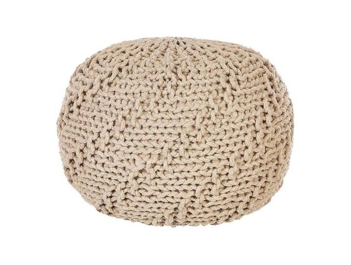 Pouf en coton beige 50 x 35 cm - BELIANI - PRIENE - Elégance - Chic - Intérieur