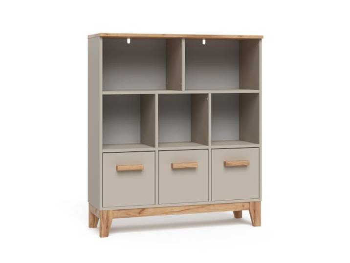 VitaliSpa Kinderregal Malia, Cashmere/Artisan, 98.4 x 113.4 cm zur Aufbewahrung von Spielzeug und Büchern kombinierbar