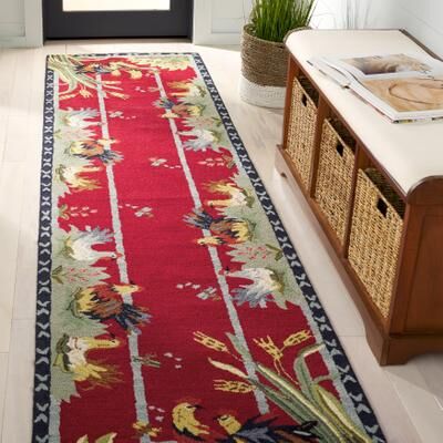 SAFAVIEH Handmade Chelsea Chelsy French Country Rooster Wool Rug