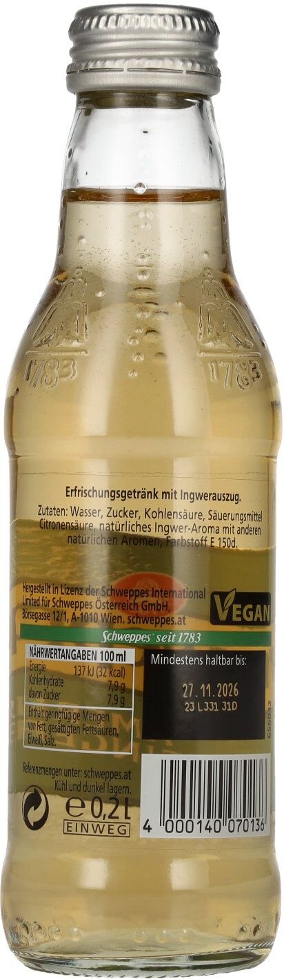 Schweppes American Ginger Ale 0,2l