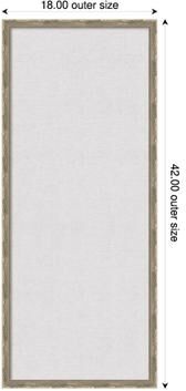 Amanti Art Cloud Dancer Fabric Pinboard, Mila Framed Bulletin Board for Wall Organization
