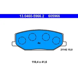 Bremsbelagsatz Scheibenbremse ATE 13.0460-5966.2