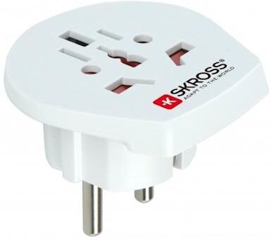 Skross Adaptador de Tomada  Worldwide   EU - Branco