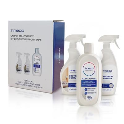 TINECO Teppichreiniger "Vorbehandlungslösung und", weiß, 3 Stk., Reinigungsmittel, Ideal zum Reinigen von Teppichen und Polstermöbel