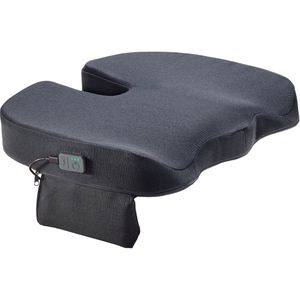 Leitz Orthopädisches-Sitzkissen Ergo Heizkissen, schwarz, Steißbeinkissen, waschbar, mit Schaumstoff, beheizbar