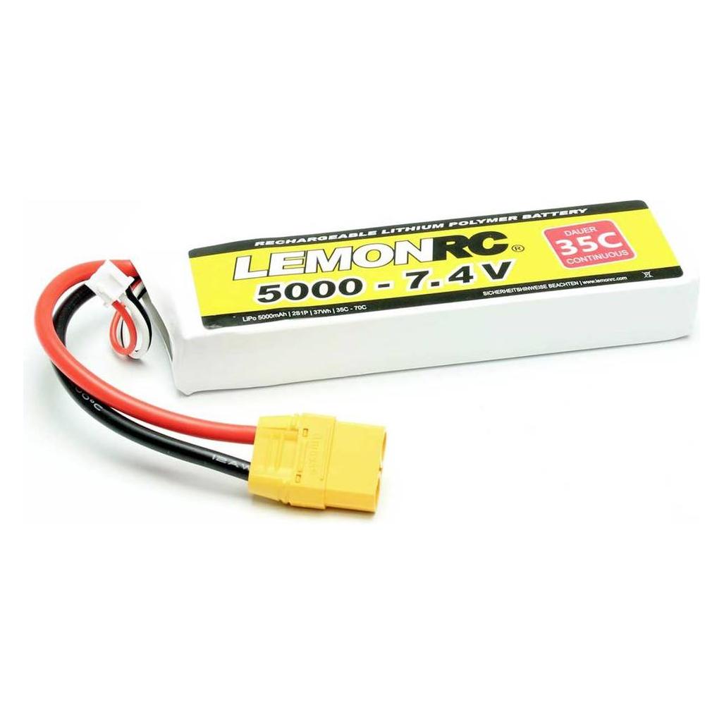 LemonRC LRC 2S 5000 - LiPo Akku 5000 - 7.4V (35C) - Akku (5000 mAh, 7.40 V) (15757)