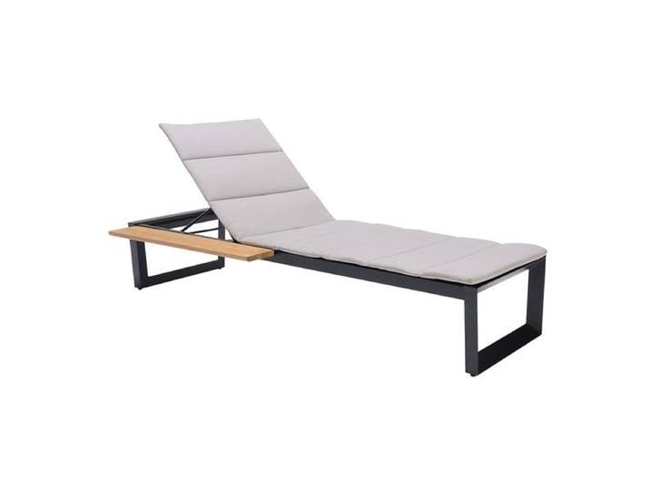 LifestyleGarden Jimmy Gartenliege verstellbar Aluminium/Olefin Hellgrau