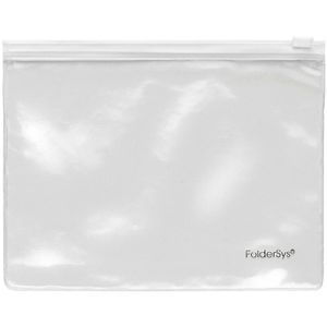 Foldersys Gleitverschlussbeutel 40415-10, B4, aus 0,15mm PVC, transparent / weiß