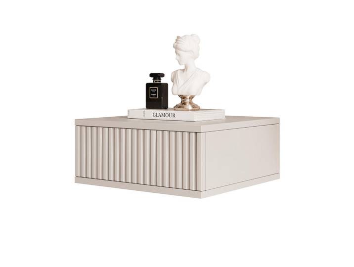 Idohome Hängender Nachttisch EVO in Kaschmir, Uni, 1 Schubladen, 40x16.7x38.5 cm, Schlafzimmer, Nachtkästchen