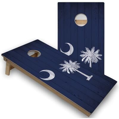 Skip's Garage South Carolina Flag Outdoor Cornhole Set