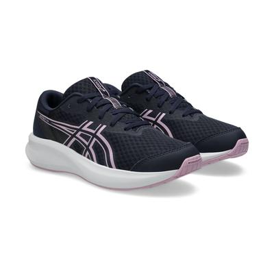 Laufschuh ASICS "PATRIOT 14 GS", Kinder, Gr. 37,5, blau (midnight, hazy lila), Synthetik, Schuhe Laufschuh, für Kinder & Jugendliche