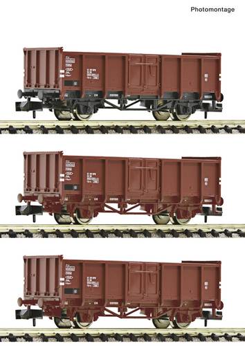 Fleischmann 6660156 N 3-tlg. Set: Offene Güterwagen, DR