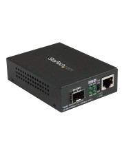 StarTech.com Gigabit Ethernet Glasfaser Medienkonverter mit offenem SFP Steckplatz 10Base-T 1000Base-LX 1000Base-SX 100Base-TX 1000Base-T RJ-45 / mini-GBIC (MCM1110SFP)