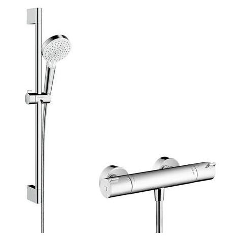 hansgrohe HG Br.set CROMETTA ECOSTAT 1001 CL COMBI Brausestange 650mm weiss/chrom (27812400)