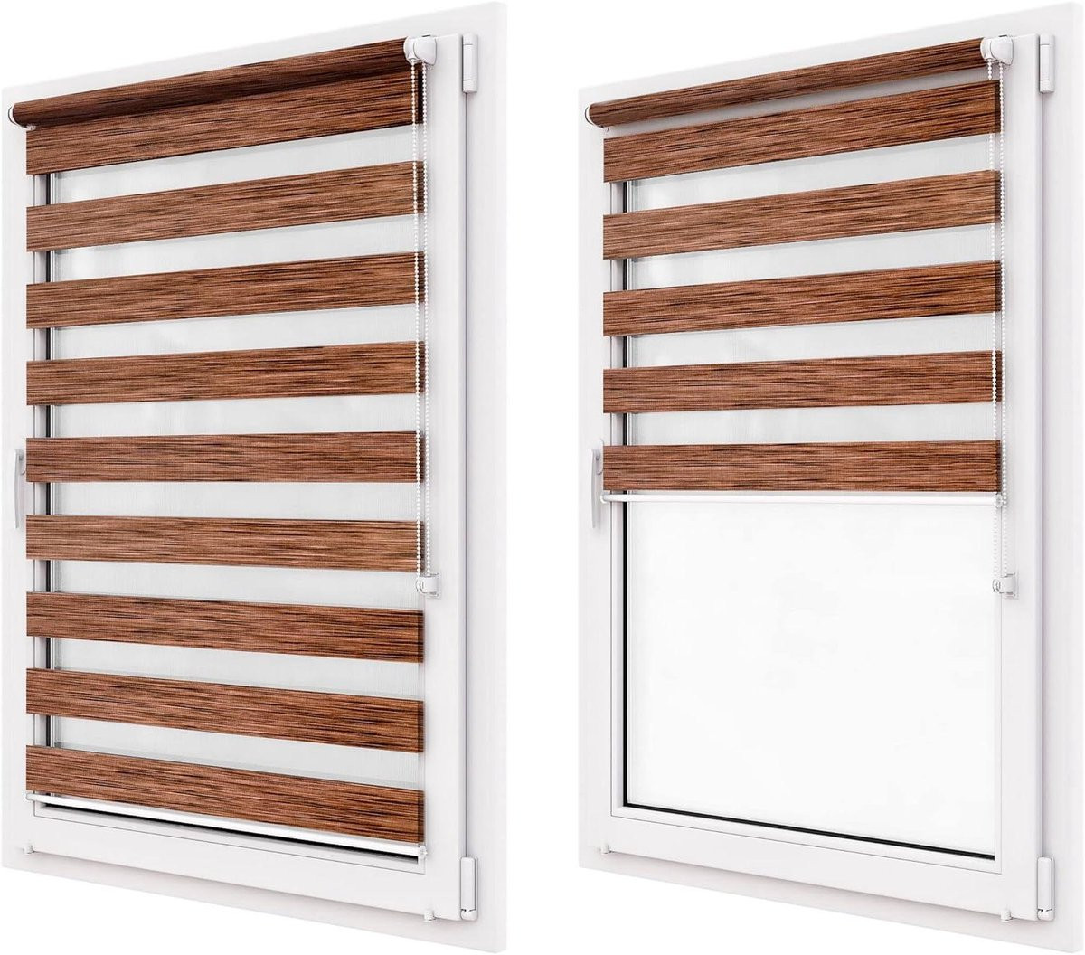 Dubbel Rolgordijn Day and Night Bruin - 53 x 250 cm
