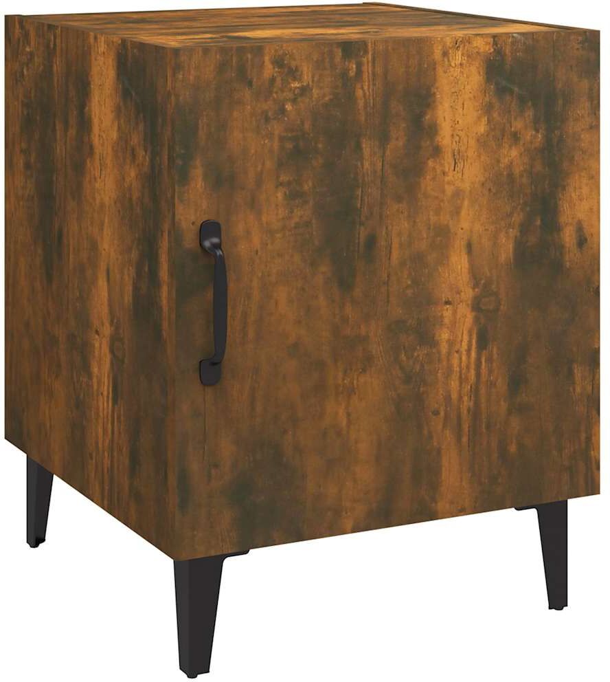 vidaXL Table de chevet Chêne fumé Bois d'ingénierie