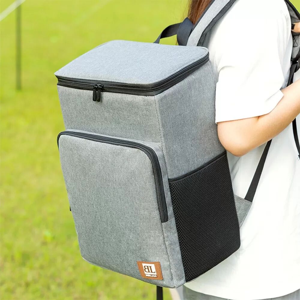 INF Wilderness Roam Isolierter Kühlrucksack für Outdoor – Tragbare Thermotasche Grau