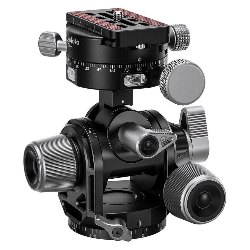 Leofoto Geared head with GR-3 geared panning adapter (G4 PROM)