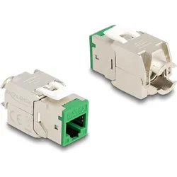 Delock Keystone Modul RJ45 Buchse zu LSA Cat.6A werkzeugfrei (Keystone Modul), Zubehör Netzwerk