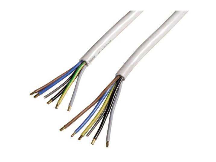 Xavax 110971 Anschlusskabel für Elektroherd, 2,5m (biegsames Zuleitungskabel für Elektroherd/Backofen, Elektroherd-Zuleitung/Herd-Anschlusskabel, H05VV-F) Weiß