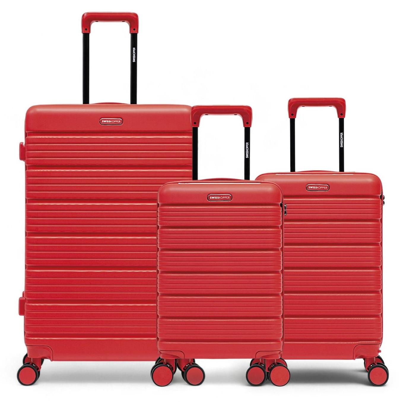 3er-Set Hartschalenkoffer in Großformat, Kabinengröße und XS-Kabinengröße LUGANO