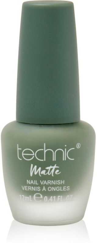 Technic Cosmetics Matte Nail Varnish long-lasting nail polish with matt effect shade Green Whit Envy 12 ml