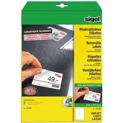 Sigel, Etiketten, Etiketten
