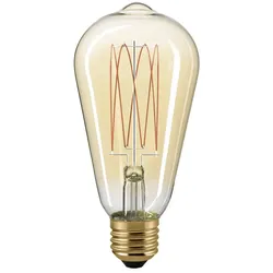 SIGOR LED Filamentlampe SLIM RUSTIKA, E27, 7W, 2500K, 600lm, gold SIG-6128201