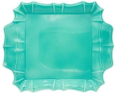 "Euro Ceramica Chloe 16"" Square Platter with Handles"
