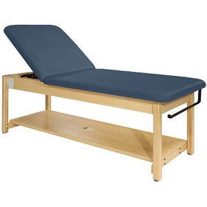 Teqler Behandlungsliege T146714, aus Holz, blau, 2 Zone, Liegehöhe 67cm, Kopfteil verstellbar, bis 227 kg