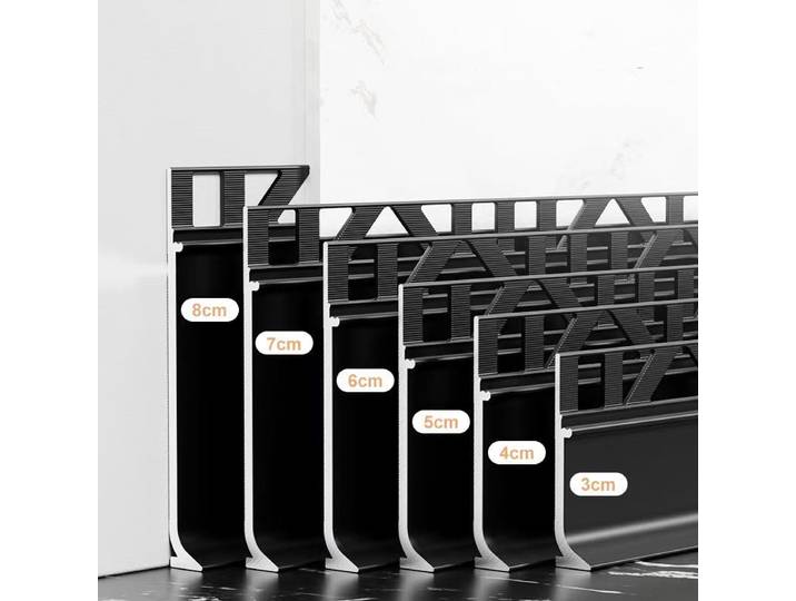 Profilé en aluminium encastré dissimulé pour plinthe en plâtre, coins, bandes lumineuses rigides, canaux linéaires pour décoration intérieure