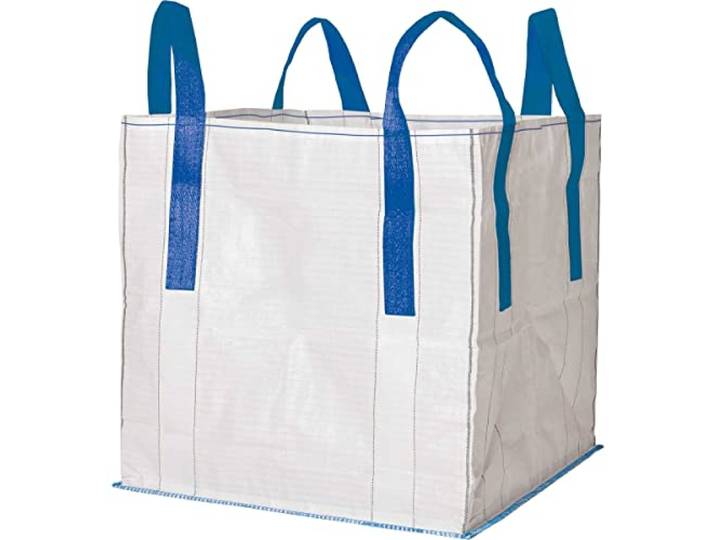 Safetytex Big Bag 90x90x90 cm mit Cross-Corner Schlaufen (10 Stück) 1500 kg Tragfähigkeit, Schüttgutbehälter, Entsorgung, robuster Transportsack, stabile Hebeschlaufen, langlebig