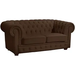 SOFA 2-Sitzer Kalea Bezug pigmentiertes Nappaleder Buche nussbaum dunkel / braun