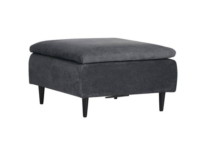 Carryhome Hocker, Anthrazit, Holz, Buche, massiv, quadratisch, 75x45x75 cm, Wohnzimmer, Hocker, Sitzhocker
