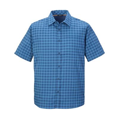 Funktionshemd KILLTEC "KOS 368 MN WVN SHRT", Herren, Gr. XXL, Normalgrößen, blau (dunkelblau), Obermaterial: 100% Polyester, Hemden, Atmungsaktiv, schnelltrocknend, wasserabweisend