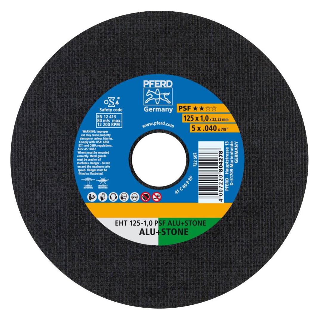 Pferd Trennscheibe gerade EHT 125 1,0 PSF ALU+STONE (61819015)
