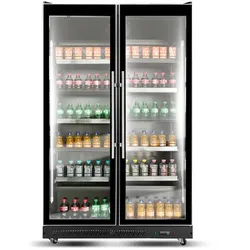 A&S polarny Gastro Lagerkühlschrank Kühlschrank Gewerbekühlschrank 900l 2-10°C 2 Glastüren