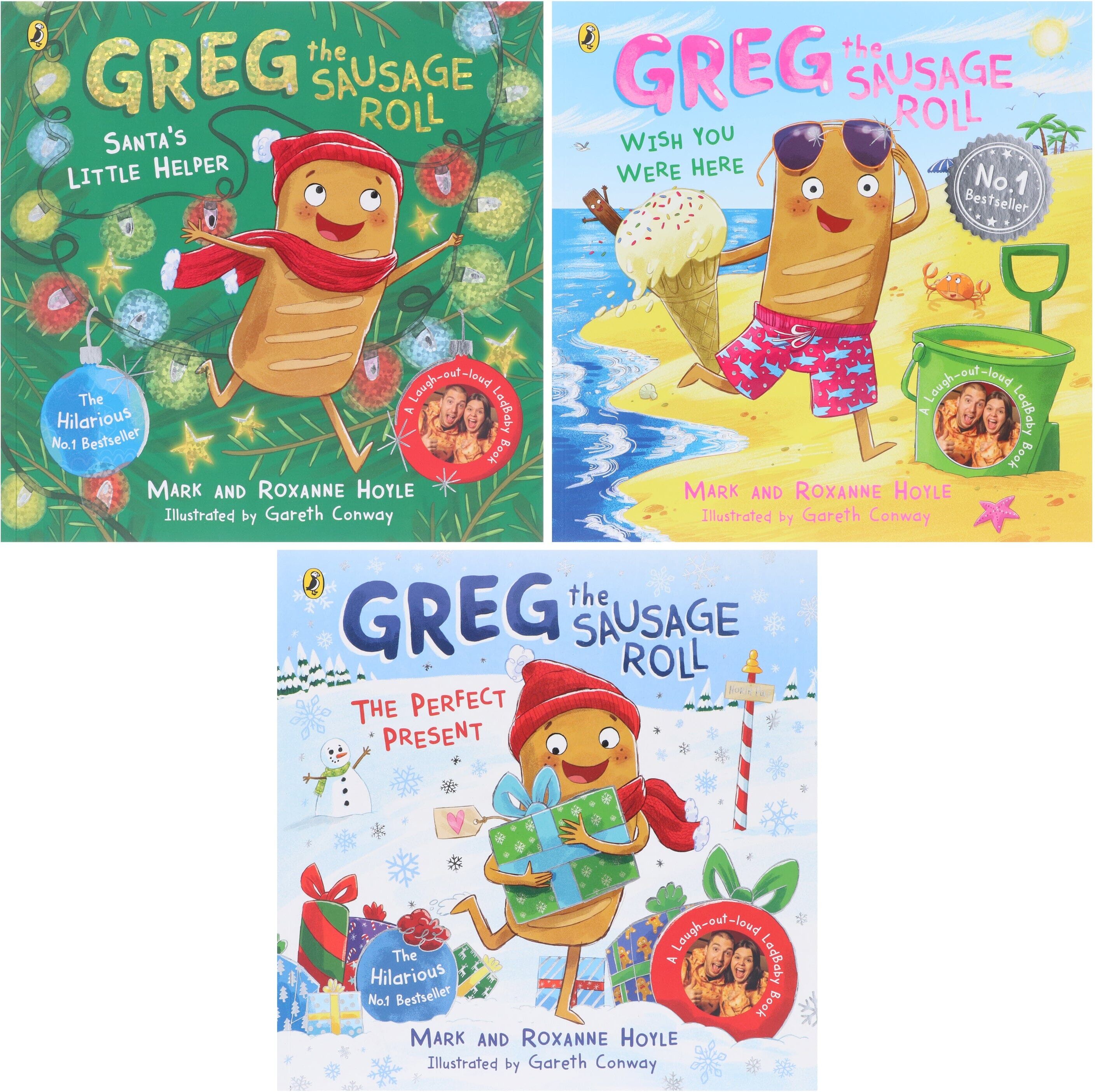 Greg the Sausage Roll Collection Illustrated 3 Books Set By Mark & Roxanne Hoyle - Age 3-9 - Paperback Penguin Random House